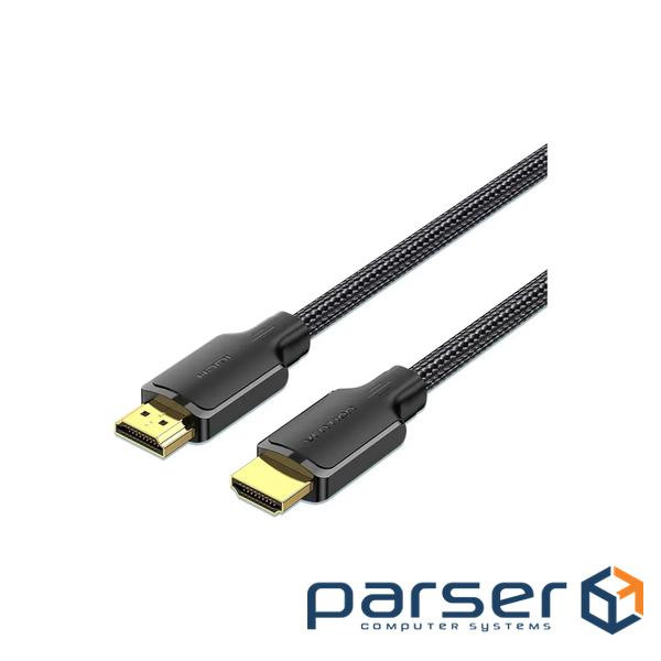 Кабель мультимедійний HDMI M to HDMI M 1.5m 4K60Hz cotton braided black Vention (ALLBG)