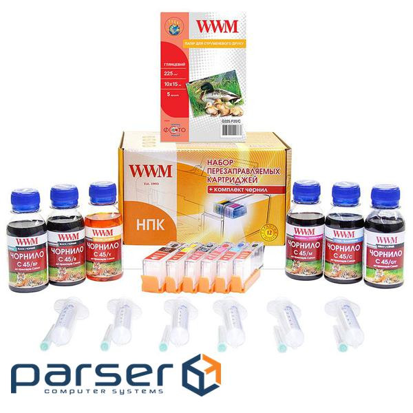 Комплект перезаправних картриджів WWM CANON MG6340/7140 (RC.CLI451/6ARC)