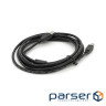 Кабель USB 2.0 AM / BM, 3.0m, 1 ферит, чорний, Пакет Q200 (YT-AM/BM-3.0B)