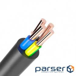 Кабель Одескабель ВВГ 4 * 10 (ож) -0,66 ціна за метр бухта 100 м. Чорний (15247 100м)