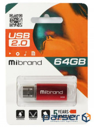 Flash drive MIBRAND Cougar 64GB Red (MI2.0/CU64P1R)