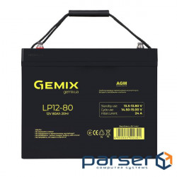 LP12-80 Gemix АКБ 12V 80Ah AGM black (LP12-80M8)