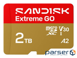 Карта пам"яті SANDISK Extreme GO SDXC 2TB UHS-I V30 A2 (SDSQXGN-2T00-GN6MN)