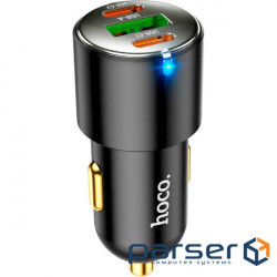 Зарядний пристрій HOCO NZ6 2xType-C, USB-A Black (6931474765185)