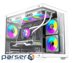 Корпус для комп"ютера DARK FLASH B275 PRO mATX без блока живлення, білий (B275 PRO WHITE)