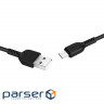 Cable HOCO X20 Flash USB-A to Type-C 1m Black (6957531068846)