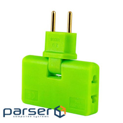 Трійник + перехідник 3 in 1, UK / US-EU, 220В, 10А, поворотний 180 &deg;, Pink (HK338G) 180 &deg;, Pink (HK338G)