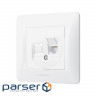 Комп'ютерна розетка, Videx Binera, White, IP20, 86 x 86 мм (VF-BNSK1PC6-W)