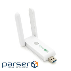 Бездротовий мережевий адаптер Wi-Fi-USB3.0 Merlion LV-UAC15,RTL8812BU, з 2-ма а (LV-UAC15-RTL8812BU)