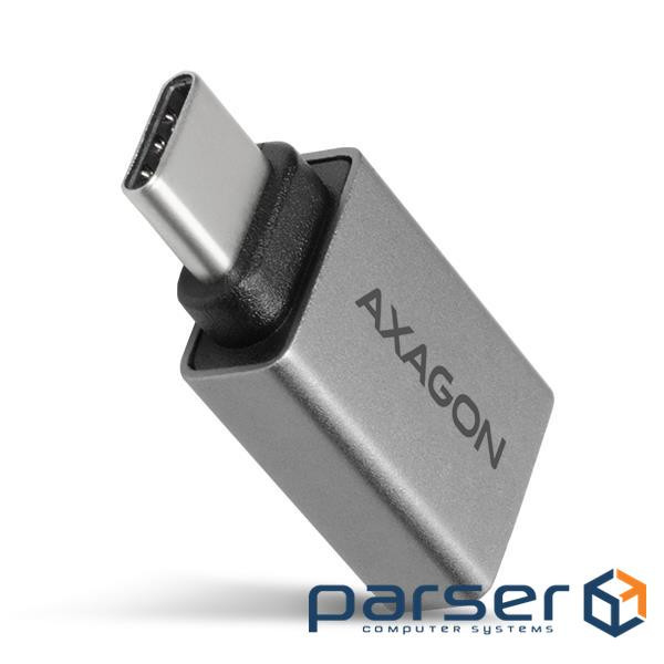 Адаптер AXAGON RUCM-AFA USB 3.0 Type-C Male > Type-A Female ALU, Silver