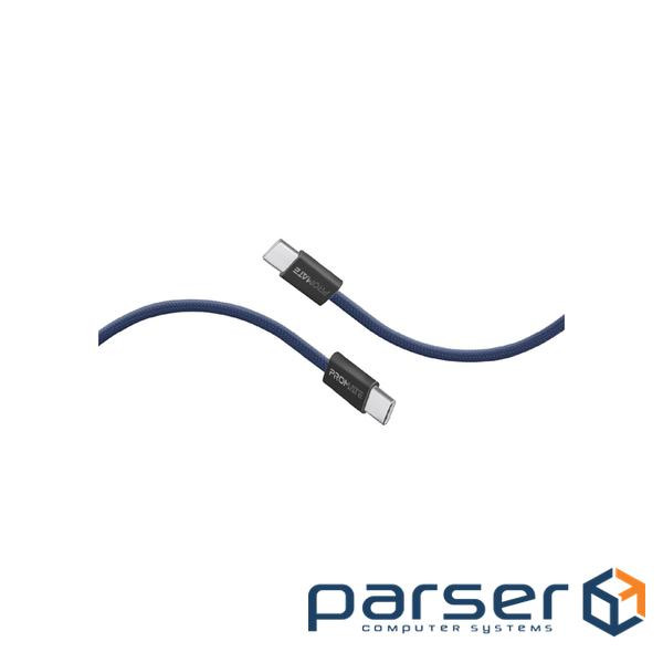 Дата кабель USB-C to USB-C 2.0m Promate (ecoline-cc200.navy)