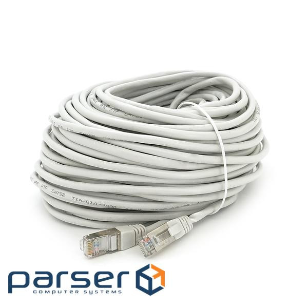 Патч-корд литий MERLION, FTP, RJ45, Cat.5e, 30m, сірий, CU, Q200 (PCM-CU-5E / 30G)