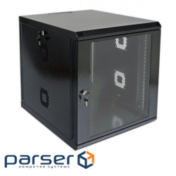 Шафа 12U, 600х700х640 мм (Ш * Г * В), акрилове скло, чорний (UA-MGSWA127B)