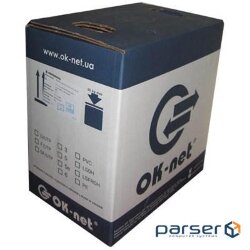 Кабель мережевий UTP 500м 2 пары OK-Net (КПВ-ВП (100) 2х2х0,50)