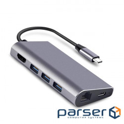 Monitor adapter Lucom USB Type-C-HDMI M/F,(Thunderbolt3) MultiPort 4K@30Hz (62.09.8308-1)