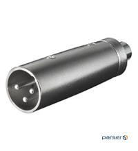 Перехідник Goobay аудіо XLR 3p-RCA M/F, адаптер Metal корпус (75.02.7458-1)