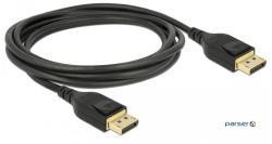 Кабель монітора-сигнальний Delock DisplayPort M/M 2.0m,v1.4 8K@60Hz D=4.5mm (70.08.5660-10)