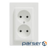 Розетка Schneider Electric ASFORA без заземлення подвійна біла (EPH9700121)