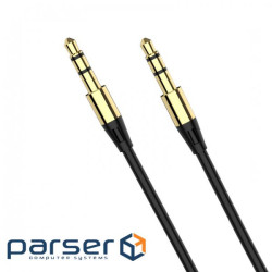 Аудіо-кабель SkyDolphin SR07 3.5 мм - 3.5 мм (M/M), 1 м , Black (SDAUX-000052)