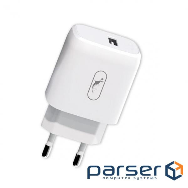 Зарядний пристрій SkyDolphin SC22E (1USB, 2.1A) White (SDMZP-000157)