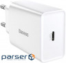 Зарядний пристрій BASEUS Speed Mini Quick Charger 1C 20W White (CCFS-SN02)