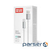 Дата кабель USB 2.0 AM to USB-C 1.0m 3A zinc alloy braided white ColorWay (CW-CBUC098-WT)