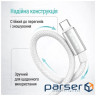 Дата кабель USB 2.0 AM to USB-C 1.0m 3A zinc alloy braided white ColorWay (CW-CBUC098-WT)