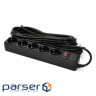 Мережевий фільтр живлення PATRON 10 m 3*1mm2 (SP-10510) 5 розеток BLACK (EXT-PN-SP-10510)