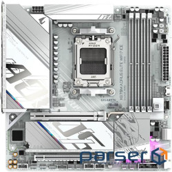 Mатеринська плата sAM5 AMD X870 2xHDMI/2xUSB4 2xM. 2 2.5GbE LAN mATX G (X870M AORUS ELITE WIFI7 ICE)