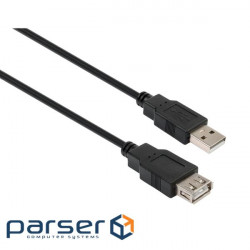 Дата кабель USB 2.0 AM/AF 1.8m Vinga (VCPUSBAMAF1.8BK)