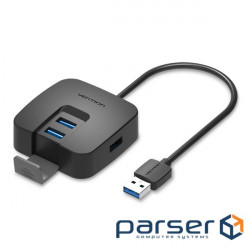 Vention 4-Port USB 3.0 USB Hub 0.5 m Black (CHBBD)