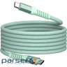 Магнітний кабель живлення та синхронізації Verbatim 60 Вт /USB-C-USB-C /120 см-зелений (31864)