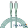 Магнітний кабель живлення та синхронізації Verbatim 60 Вт /USB-C-USB-C /120 см-зелений (31864)