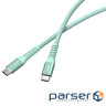 Магнітний кабель живлення та синхронізації Verbatim 60 Вт /USB-C-USB-C /120 см-зелений (31864)