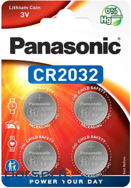 Батарейка Panasonic CR 2032 BL 4 шт ( (CR-2032EL/4B)