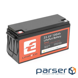 LITHTECH TE24100B + Bluetooth LiFePO4 25,6V 100Ah, 2.56kWh, BMS100A@4S, 6000 cycles