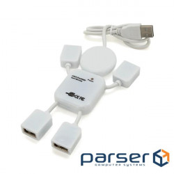 Концентратор USB2.0 Voltronic 4х USB2.0 White (YT-HM4-W/02419), OEM