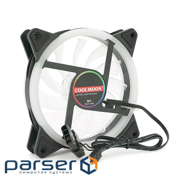 Кулер корпусний 12025 DC sleeve fan 3pin + 4pin - 120*120*25мм, 12V, 1100об / хв, Green, (SRHX-Gr-2)