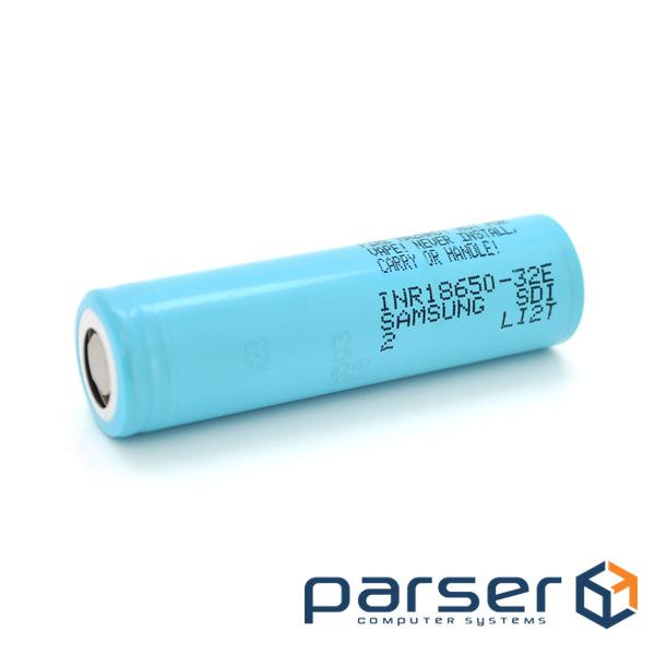 Акумулятор 18650 Li-Ion INR18650-32E, 3200mAh, 6.4A, 4.2/3.65/2.5V, Blue Samsung