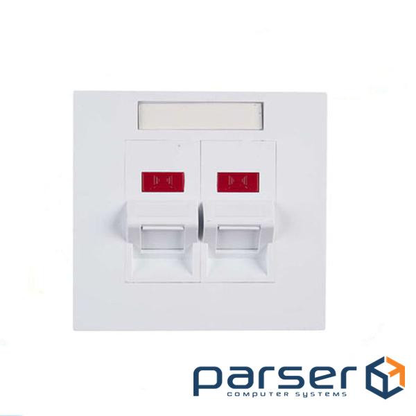 Рамка розетки під 1 модуль Keystone 86*86, зі скошеною шторкою (KD-FP13) (KD-FP13)