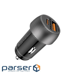 Зарядний пристрій Promate drivegear-pd33 USB-C PD33W + USB-A QC3.0 Black