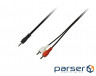 Кабель Piko AUX 3.5mm M-2xRCA F, 1.5м Black (1283126473890)