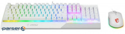Геймерська клавіатура та мишка MSI Vigor GK30 COMBO WHITE UA (S11-04UA302-CLA)