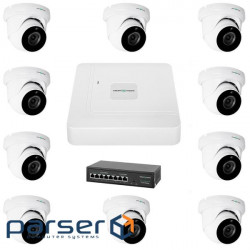 Video surveillance kit for 9 cameras GV-IP-K-W77/09 5MP