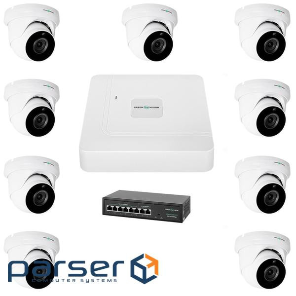 Комплект відеоспостереження на 9 камер GV-IP-K-W77/09 5MP