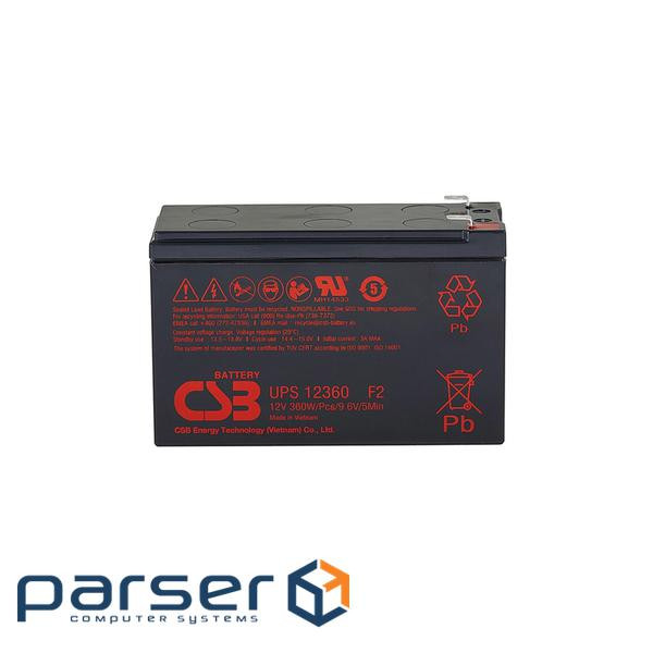 Батарея до ДБЖ CSB UPS123607F2 12V 7Ah