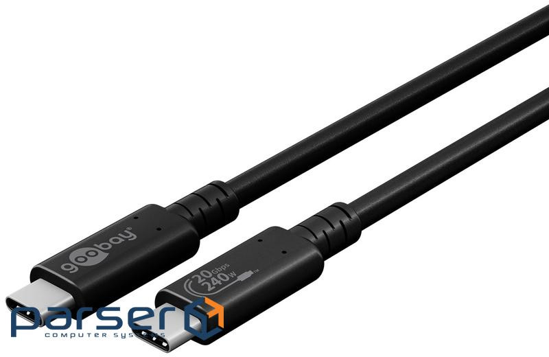 Кабель пристроїв USB Type-C M/M 2.0m,(USB4Gen2x2) 20Gbps 240W Cu,чорний (75.06.1718-1) (75.06.1718-1)