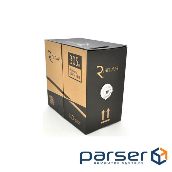 Кабель мережевий Ritar UTP 305м, cat 6, CU, КВП 4 * 2 * 0,56мм , White, indoor (09846)