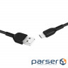 Кабель HOCO X20 Flash USB-A to Micro-USB 2м Black (6957531068884)