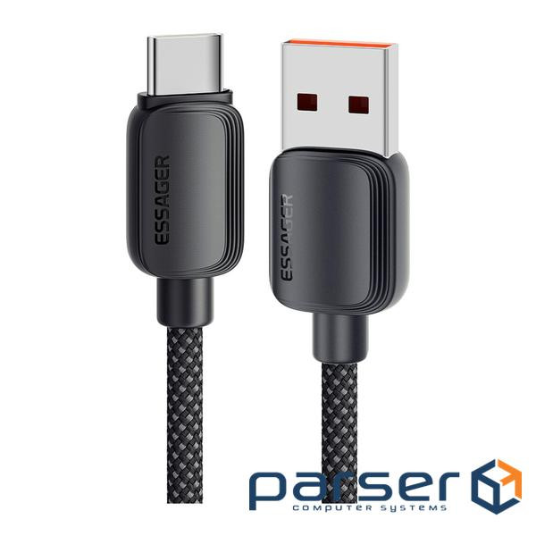 Дата кабель USB 2.0 AM to USB-C 2.0m 100W black Essager (EXC7A-WLA01-P)